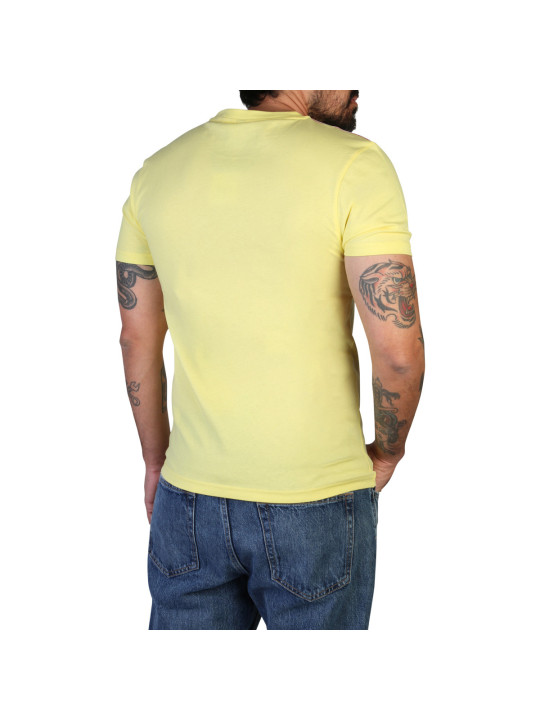 Gelbes Moschino-T-Shirt mit Tattoos