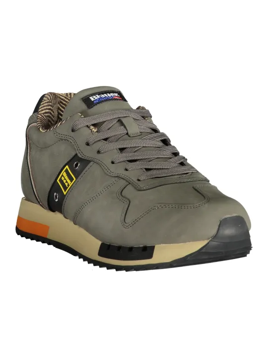 "Blauer Sneakers im Sale | Kontrast Sneaker mit Schnürsenkeln und herausnehmbarem Fußbett online kaufen"|Planet-Deluxe