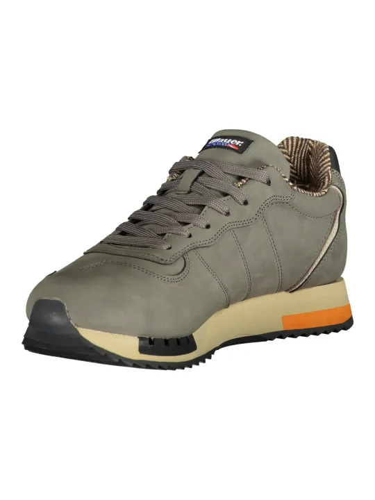 "Blauer Sneakers im Sale | Kontrast Sneaker mit Schnürsenkeln und herausnehmbarem Fußbett online kaufen"|Planet-Deluxe