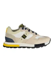 "Blauer Sneakers im Sale | Blauer Kontrast-Sneaker mit Logo und Wechselfußbett online kaufen"|Planet-Deluxe