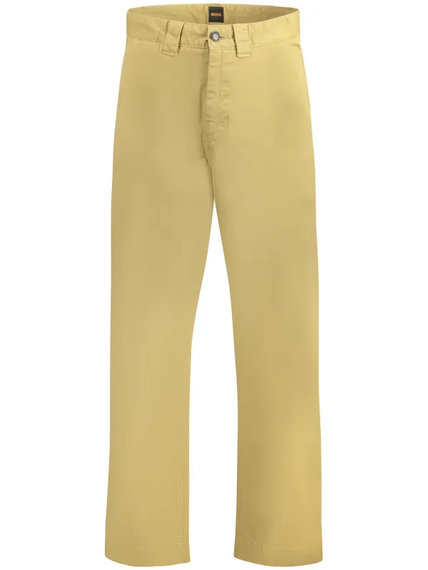 Chinohose Gerade Baumwolle mit 5 Taschen & Logo
