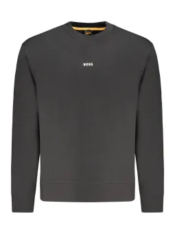 "Gebürstetes Langarm Sweatshirt mit Logo – Rundhals, Komfort"