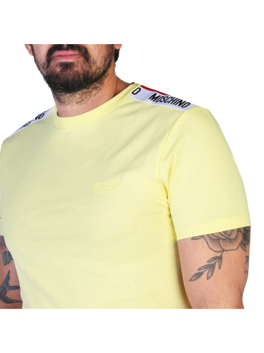 Gelbes Moschino T-Shirt mit Logo