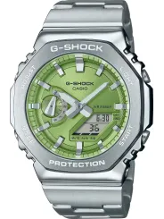 Grüne Casio Digitaluhr aus Stahl