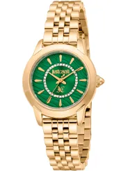 Goldene Just Cavalli Wellenuhr mit JC-Logo
