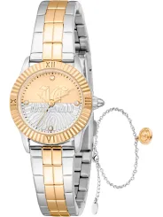 Graue Just Cavalli Damenuhr mit Diamanten