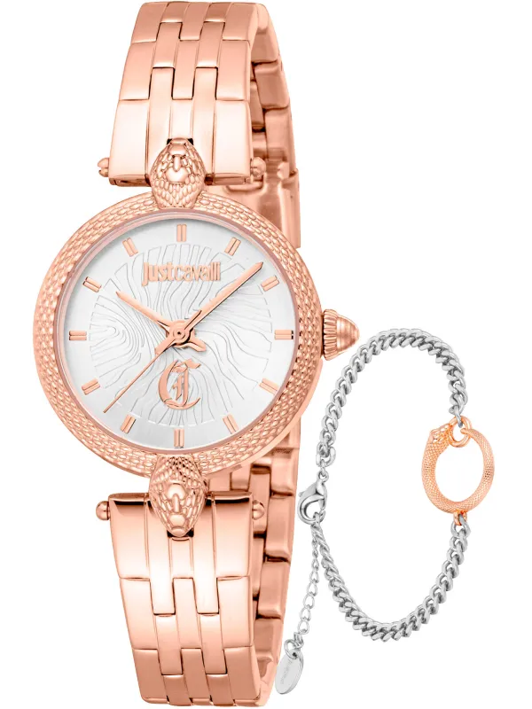 Rosegoldene Just Cavalli Damenuhr Rosa Rosegoldene Just Cavalli Damenuhr Rosa