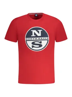 "North Sails Kurzarm T-Shirt mit Rundhals und Logo-Druck"