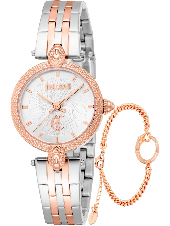 Elegante Just Cavalli Damenuhr Grau