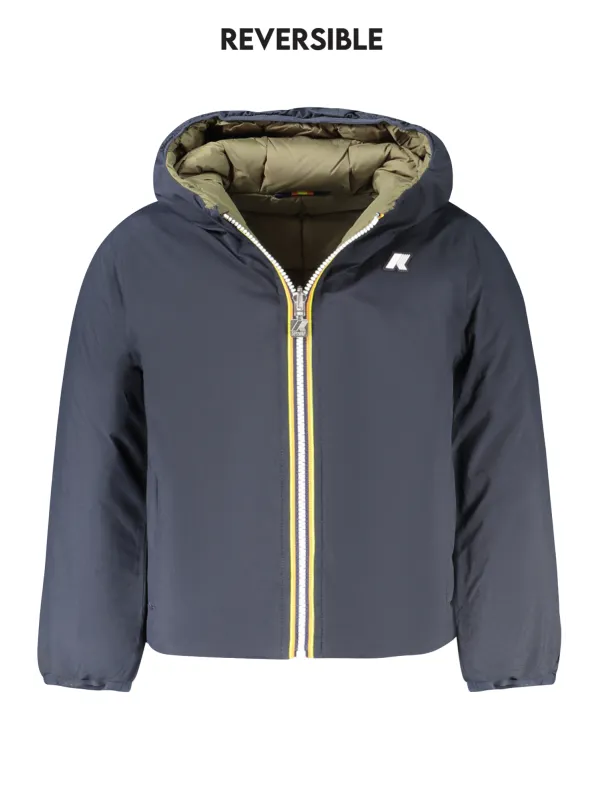 "K-WAY Jacken im Sale | K-WAY Wendbare Langarmjacke mit Kapuze in Blau/Grün, Entendaunen gefüttert, mit Taschen und Logo-Applikation für Jungen online kaufen"|Planet-Deluxe