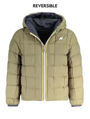 "K-WAY Jacken im Sale | K-WAY Wendbare Langarmjacke mit Kapuze in Blau/Grün, Entendaunen gefüttert, mit Taschen und Logo-Applikation für Jungen online kaufen"|Planet-Deluxe