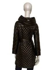 Schwarze gesteppte Baldinini Winterjacke mit Kapuze