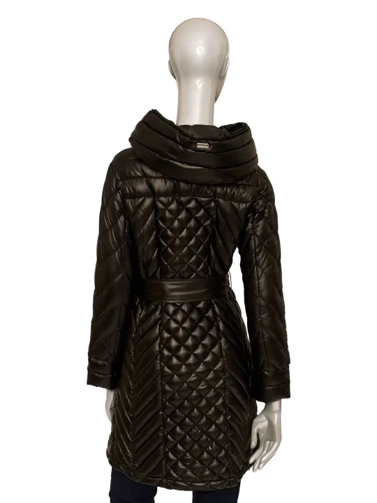Schwarze gesteppte Baldinini Winterjacke mit Kapuze