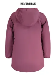 "K-WAY Jacken im Sale | K-WAY K11517WPDENISESTWARM Wendbare Jacke mit Kapuze und Taschen in Lila/Rosa für Mädchen online kaufen"|Planet-Deluxe