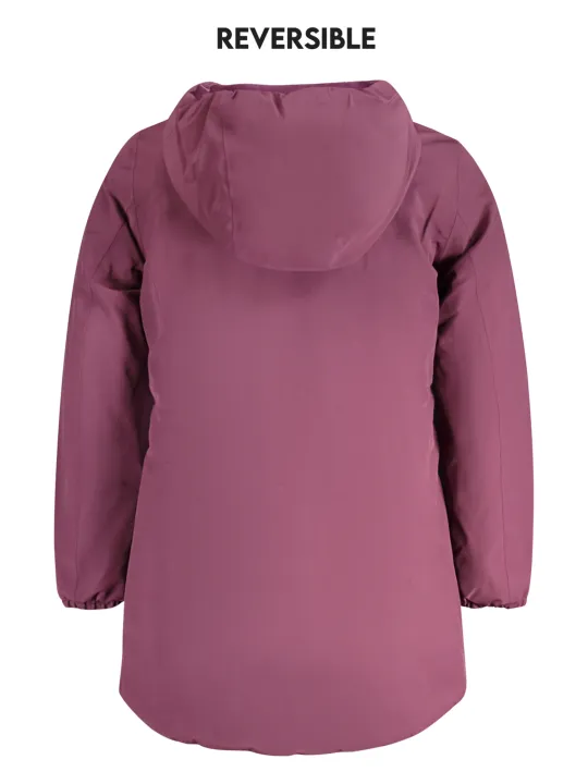 "K-WAY Jacken im Sale | K-WAY K11517WPDENISESTWARM Wendbare Jacke mit Kapuze und Taschen in Lila/Rosa für Mädchen online kaufen"|Planet-Deluxe