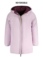 "K-WAY Jacken im Sale | K-WAY K11517WPDENISESTWARM Wendbare Jacke mit Kapuze und Taschen in Lila/Rosa für Mädchen online kaufen"|Planet-Deluxe