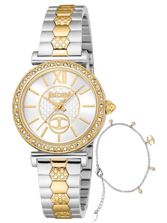 Goldene Just Cavalli Damen Uhr