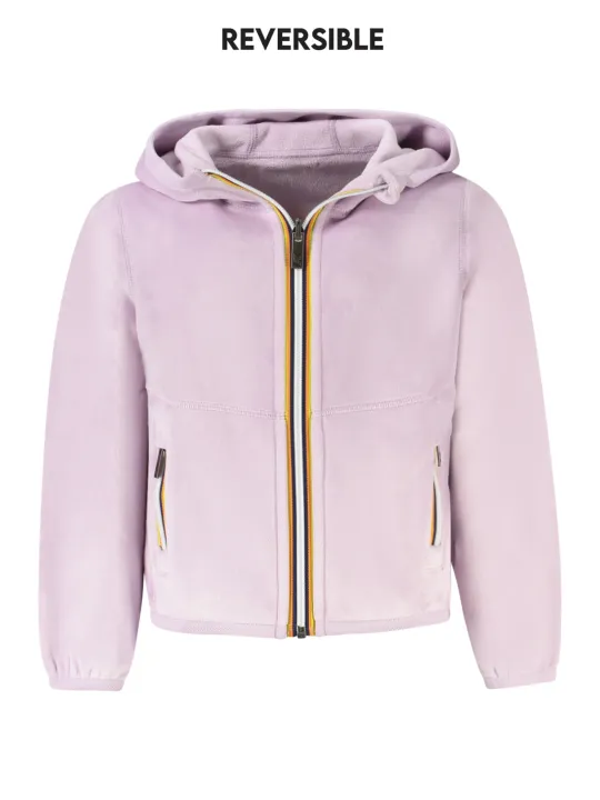 "K-WAY Jacken im Sale | K-Way K8141FWPLILYVELOURPOLAR_RSATT Wendbare Mädchenjacke mit Kapuze und Taschen online kaufen"|Planet-Deluxe