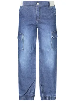 Guess Kinderjeans: 4 Taschen, elastisch, kontrastreich