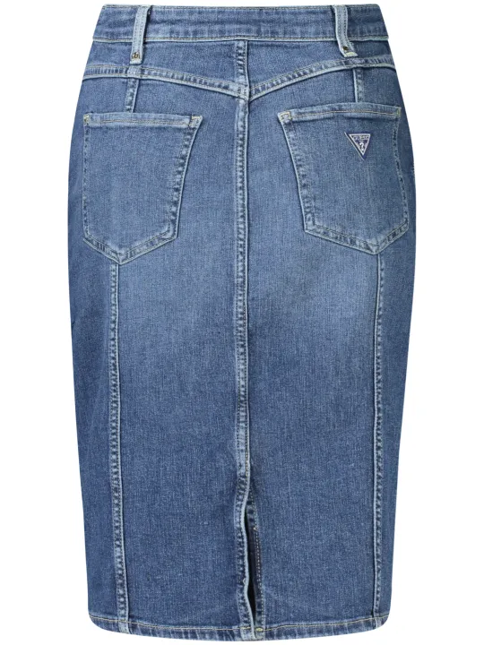 "GUESS JEANS Startseite im Sale | GUESS JEANS LONGUETTE ROCK DAMEN BLAU online kaufen"|Planet-Deluxe