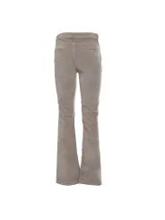 Taupe Baumwollhose mit geradem Schnitt