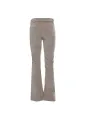 Taupe Baumwollhose mit geradem Schnitt