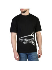 Schwarzes T-Shirt mit Hai-Grafik