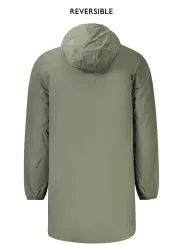 "K-WAY Jacken im Sale | Wendbare Lange Jacke mit Kapuze Grün Beige Warm Wattiert online kaufen"|Planet-Deluxe