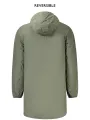 "K-WAY Jacken im Sale | Wendbare Lange Jacke mit Kapuze Grün Beige Warm Wattiert online kaufen"|Planet-Deluxe