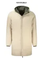 "K-WAY Jacken im Sale | Wendbare Lange Jacke mit Kapuze Grün Beige Warm Wattiert online kaufen"|Planet-Deluxe
