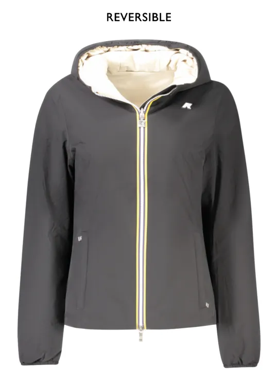 "K-WAY Jacken im Sale | Wendejacke Schwarz Beige Gepolstert Mit Kapuze und Taschen online kaufen"|Planet-Deluxe