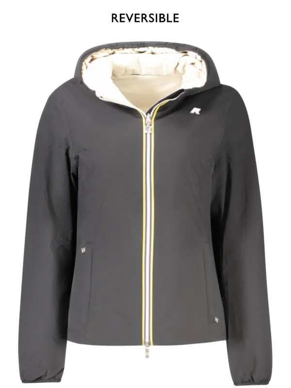 "K-WAY Jacken im Sale | Wendejacke Schwarz Beige Gepolstert Mit Kapuze und Taschen online kaufen"|Planet-Deluxe