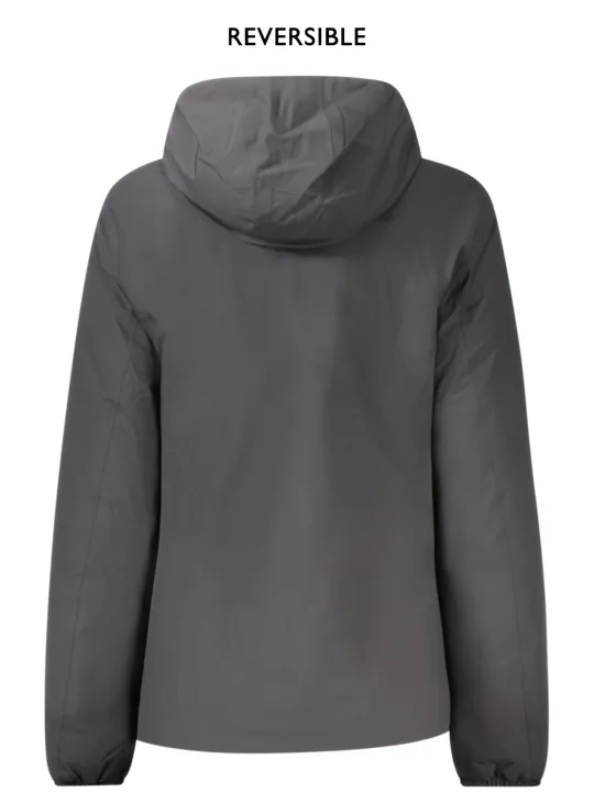 "K-WAY Jacken im Sale | Wendejacke Schwarz Beige Gepolstert Mit Kapuze und Taschen online kaufen"|Planet-Deluxe