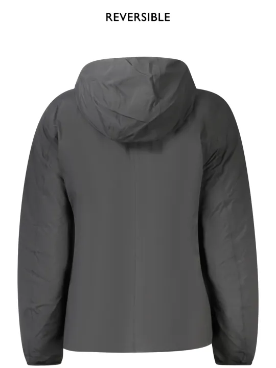 "K-WAY Jacken im Sale | Wendbare Kapuzenjacke SchwarzWeiß mit Taschen und Logo online kaufen"|Planet-Deluxe
