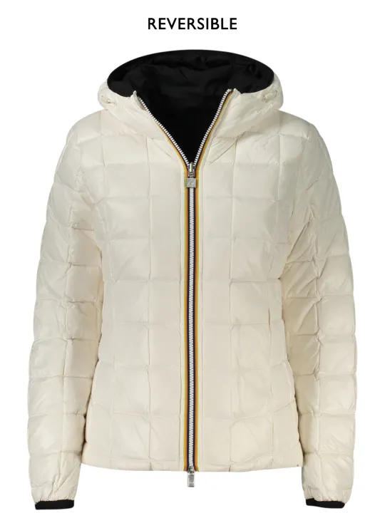 "K-WAY Jacken im Sale | Wendbare Kapuzenjacke SchwarzWeiß mit Taschen und Logo online kaufen"|Planet-Deluxe