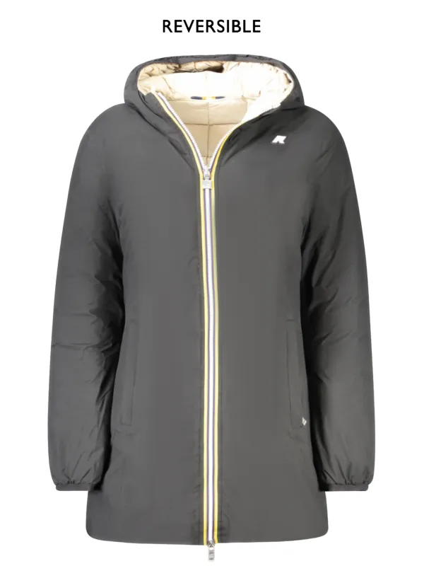 "K-WAY Jacken im Sale | Wendbare Thermojacke mit Kapuze und Taschen SchwarzBeige online kaufen"|Planet-Deluxe