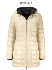 "K-WAY Jacken im Sale | Wendbare Thermojacke mit Kapuze und Taschen SchwarzBeige online kaufen"|Planet-Deluxe