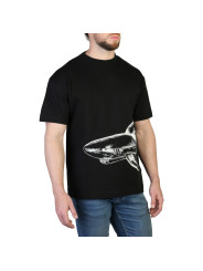 Schwarzes T-Shirt mit Hai-Grafik