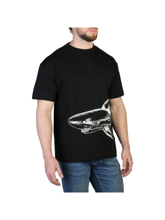 Schwarzes T-Shirt mit Hai-Grafik