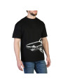 Schwarzes T-Shirt mit Hai-Grafik