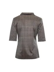 Braun kariertes Woll-Cashmere Jacke