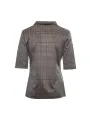 Braun kariertes Woll-Cashmere Jacke