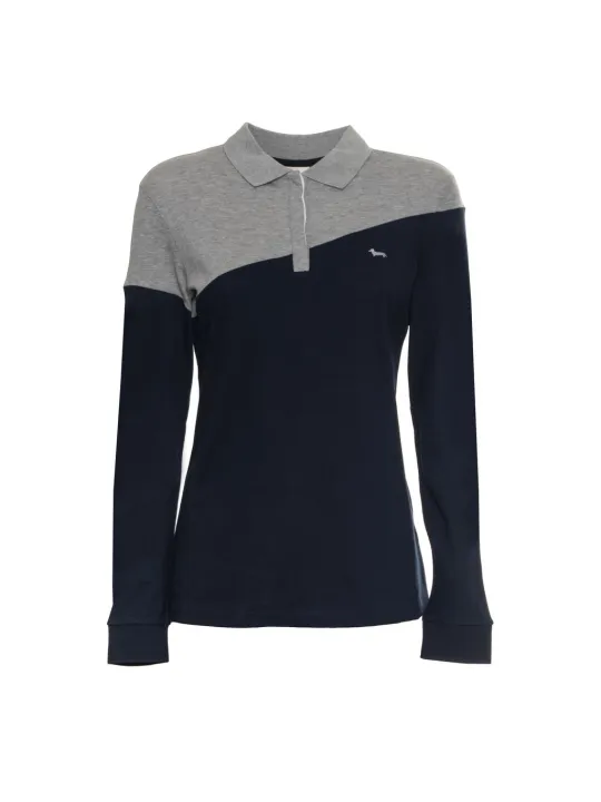 Blaues Harmont & Blaine Poloshirt