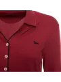 Roter Polohemd mit Dackel-Stickerei
