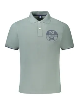 "Stilvolles North Sails Polo: Kontrastdetails & Logo"