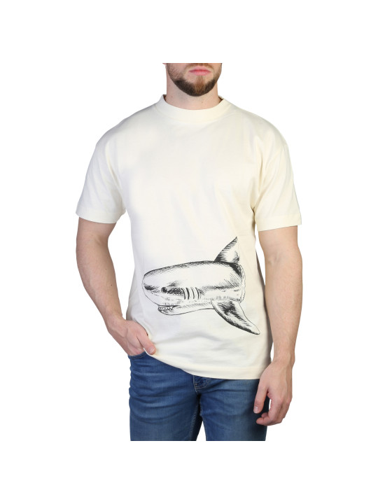 Weißes T-Shirt mit Shark-Motiv
