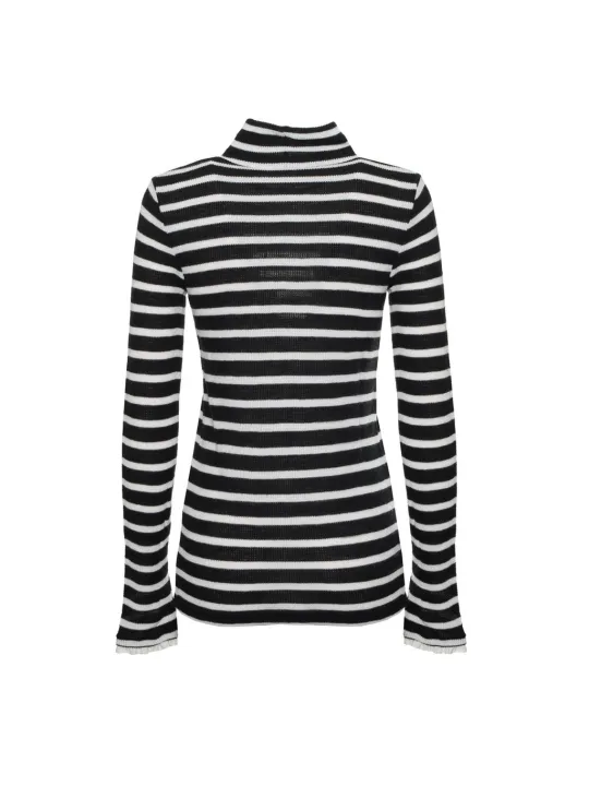 Weißer Rippstrick-Rollkragenpullover Harmont & Blaine