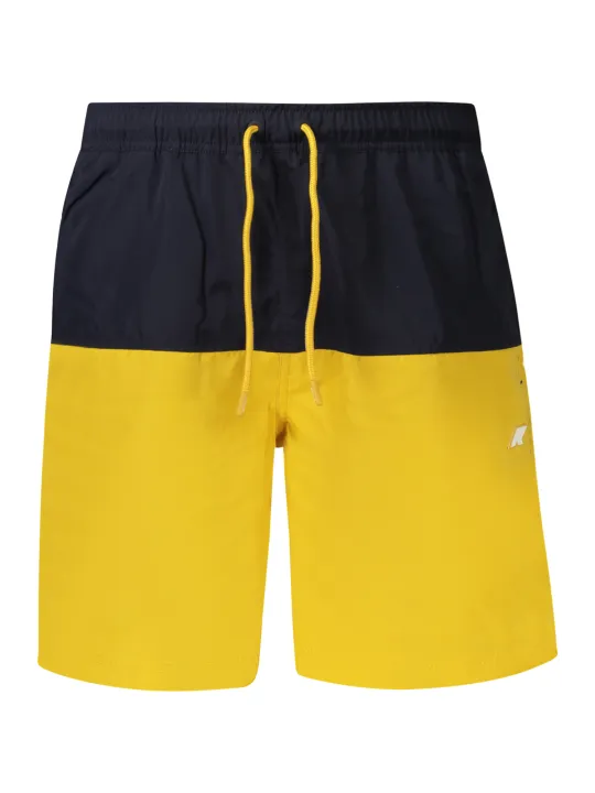 "K-WAY Badehosen im Sale | K-WAY Badehose Medium mit Taschen und Gelben Details online kaufen"|Planet-Deluxe