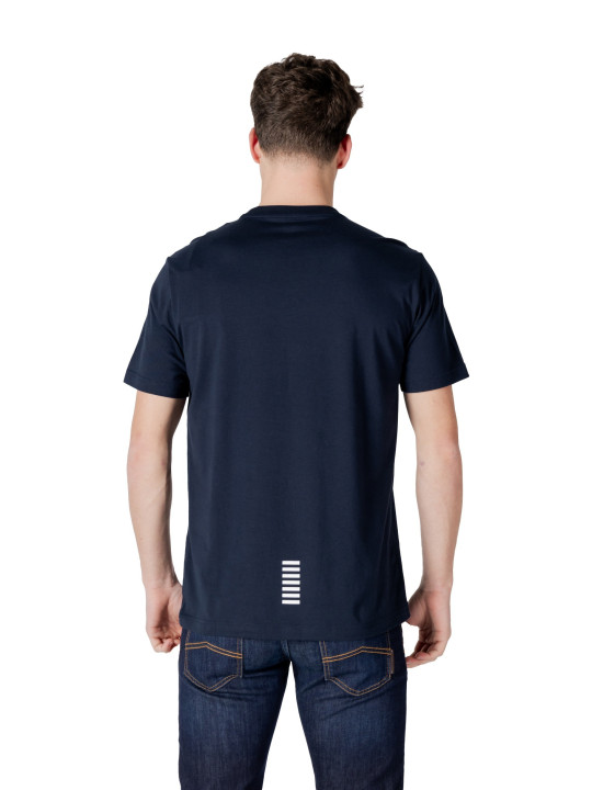 Dunkelblaues EA7 Baumwoll-T-Shirt