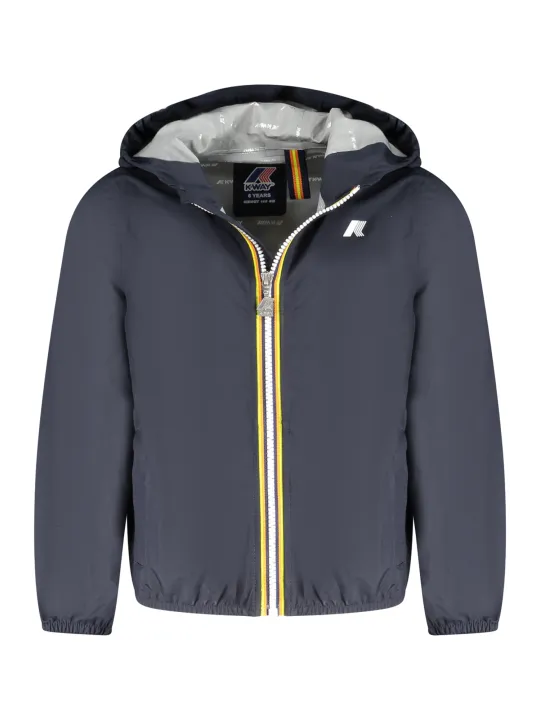 "K-WAY Jacken im Sale | K-Way Langarmjacke K21371WJACK_BLK89 für Kinder, Wasserdicht, mit Kapuze und Eco-Stretch, 2 Außentaschen, Kontrastdetails, Rei online kaufen"|Planet-Deluxe